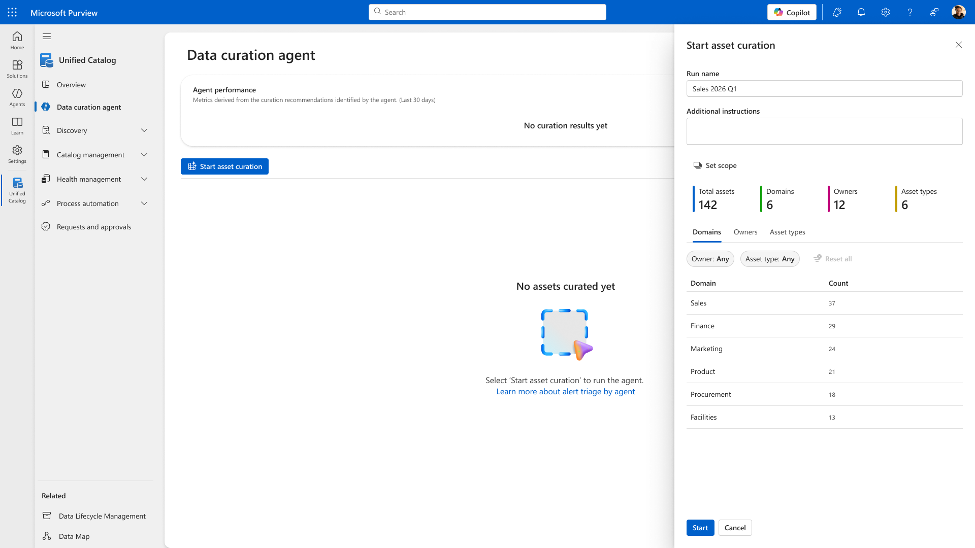 Selected scope summary in the configuration panel