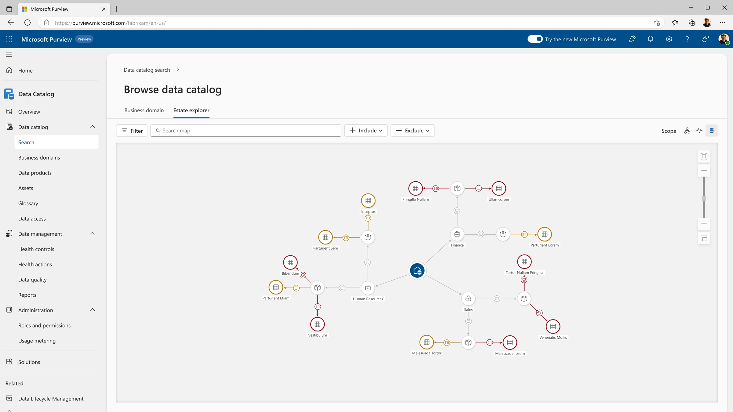 Early compact node graph exploration